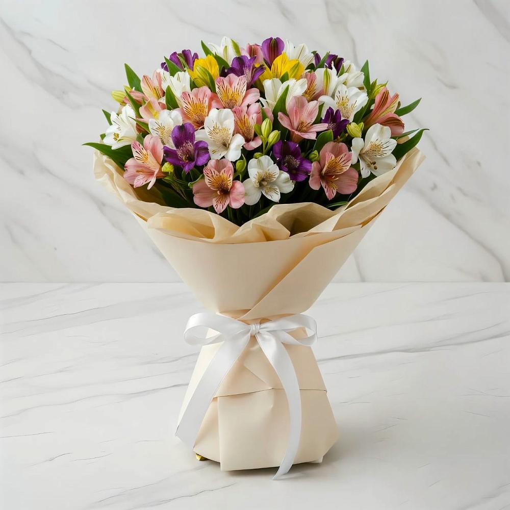 Букет цветов из: Альстромерии в Чермозе