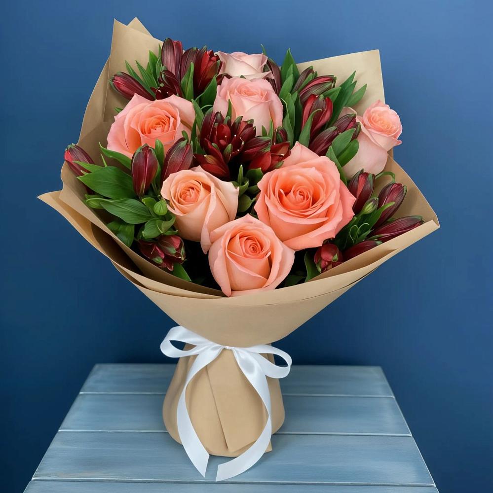 Букет цветов из: Розы и Альстромерии в Чермозе