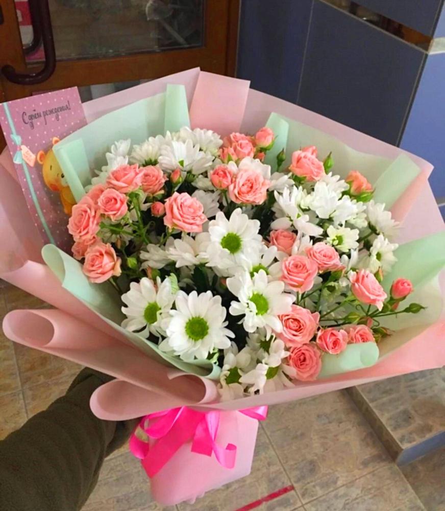 Букет цветов из: Розы и Хризантемы в Чермозе