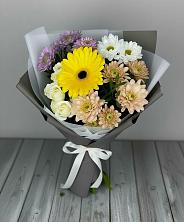 Букет цветов из:  Розы, Герберы и Хризантемы в Чермозе