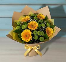 Букет цветов из:  Герберы и Хризантемы в Чермозе