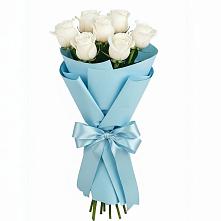 Букет 7 белых роз Проуд в Чермозе