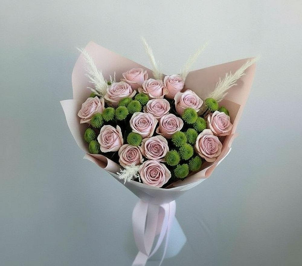 Букет цветов из: Розы и Хризантемы в Чермозе