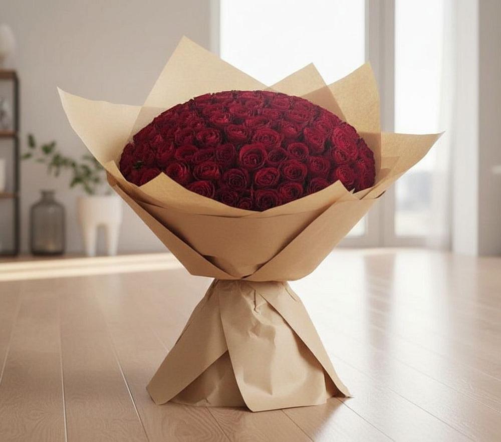 Букет 101 Красная роза в Чермозе