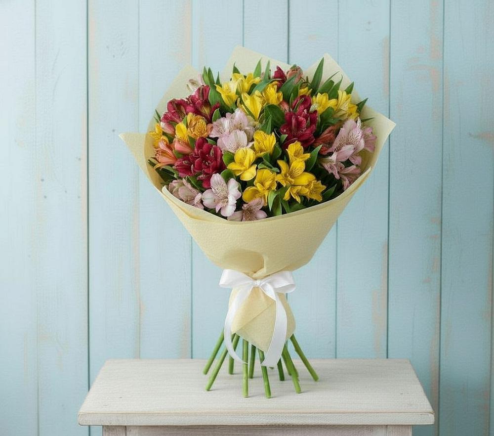 Букет цветов из: Альстромерии в Чермозе