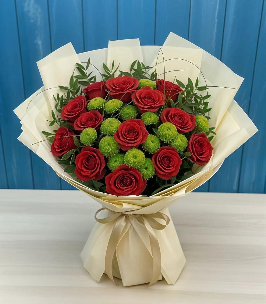 Букет цветов из: Розы и Хризантемы в Чермозе