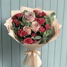 Букет цветов из:  Гвоздики и Розы #REPLACE_PRED# Чермозе
