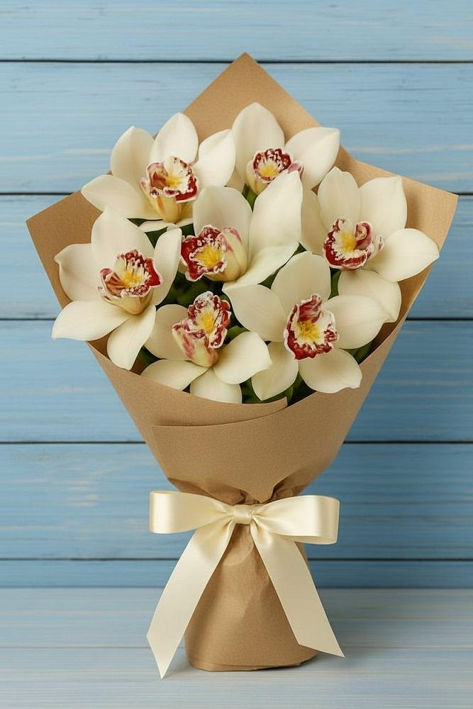 Букет цветов из: Орхидеи и Розы в Чермозе